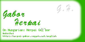 gabor herpai business card